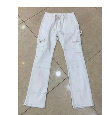 Straight Leg Cargo Pants Women High Waist Casual Baggy Pants