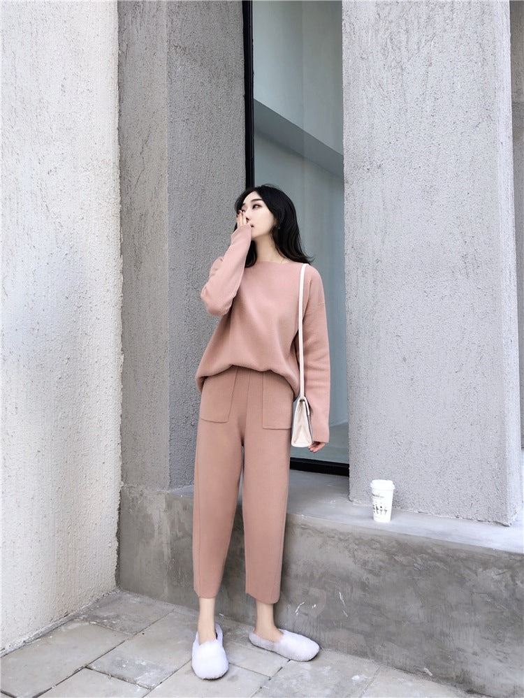 Thin Knit Pants Casual Pants Fashion Suit Women