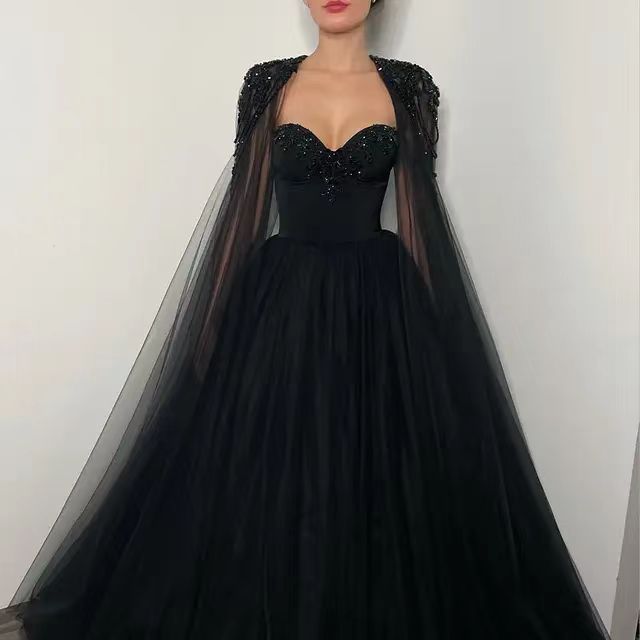 black gown