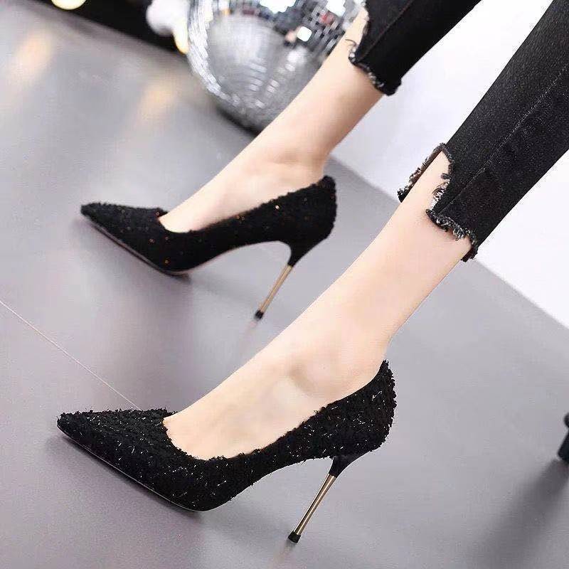 New White High Heels Women Stiletto Pointed Toe