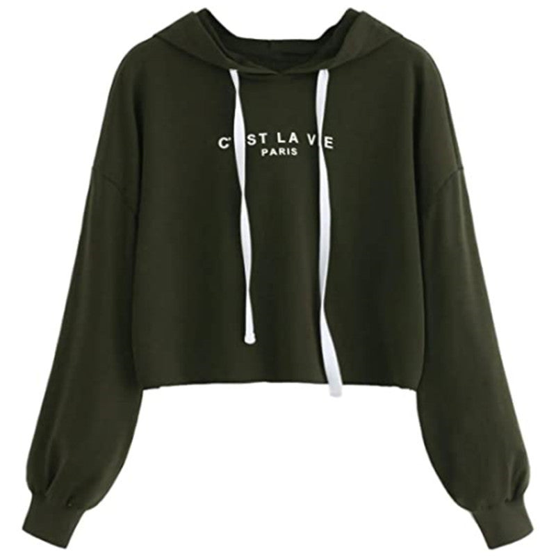 Pullover Crop Top Trendy Sweatshirt