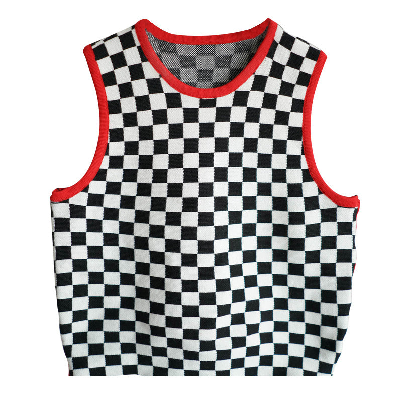 CROP TOP DAMIER