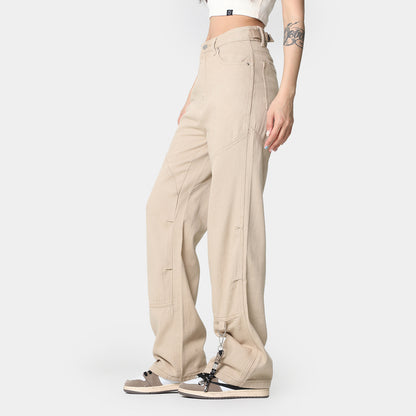 Narrow Design For Men And Women Straight Cargo Pants