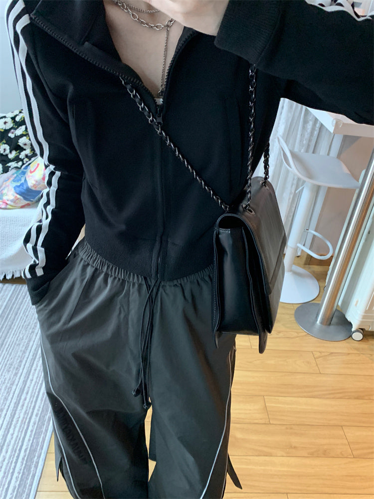 Vintage Cargo Track Pants Women Casual Oversized Y2k Sweatpants Trousers