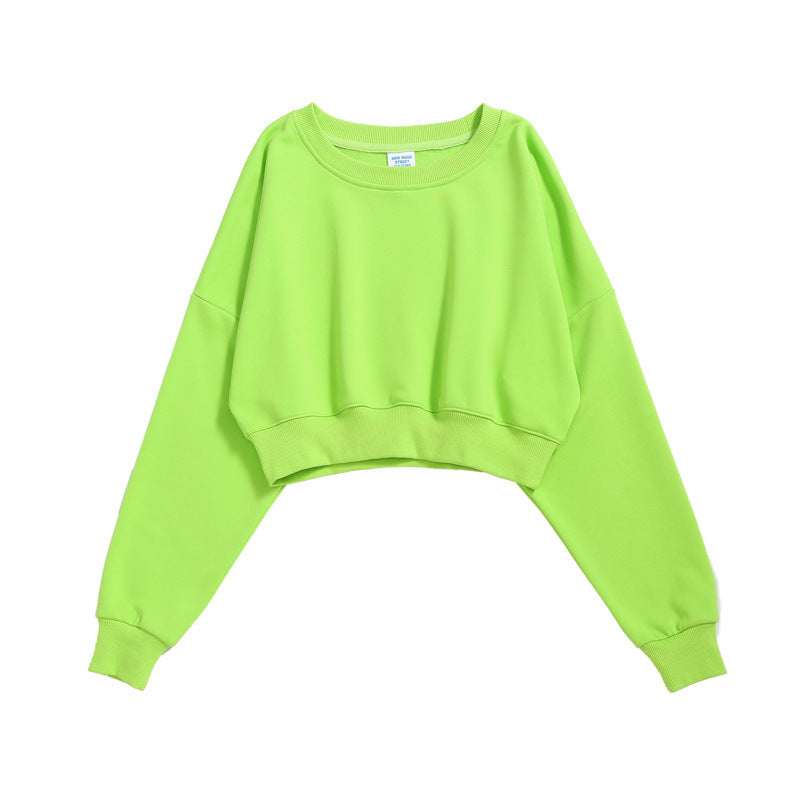 Women's Sports Crop Top Sports Cropped Sweatshirt