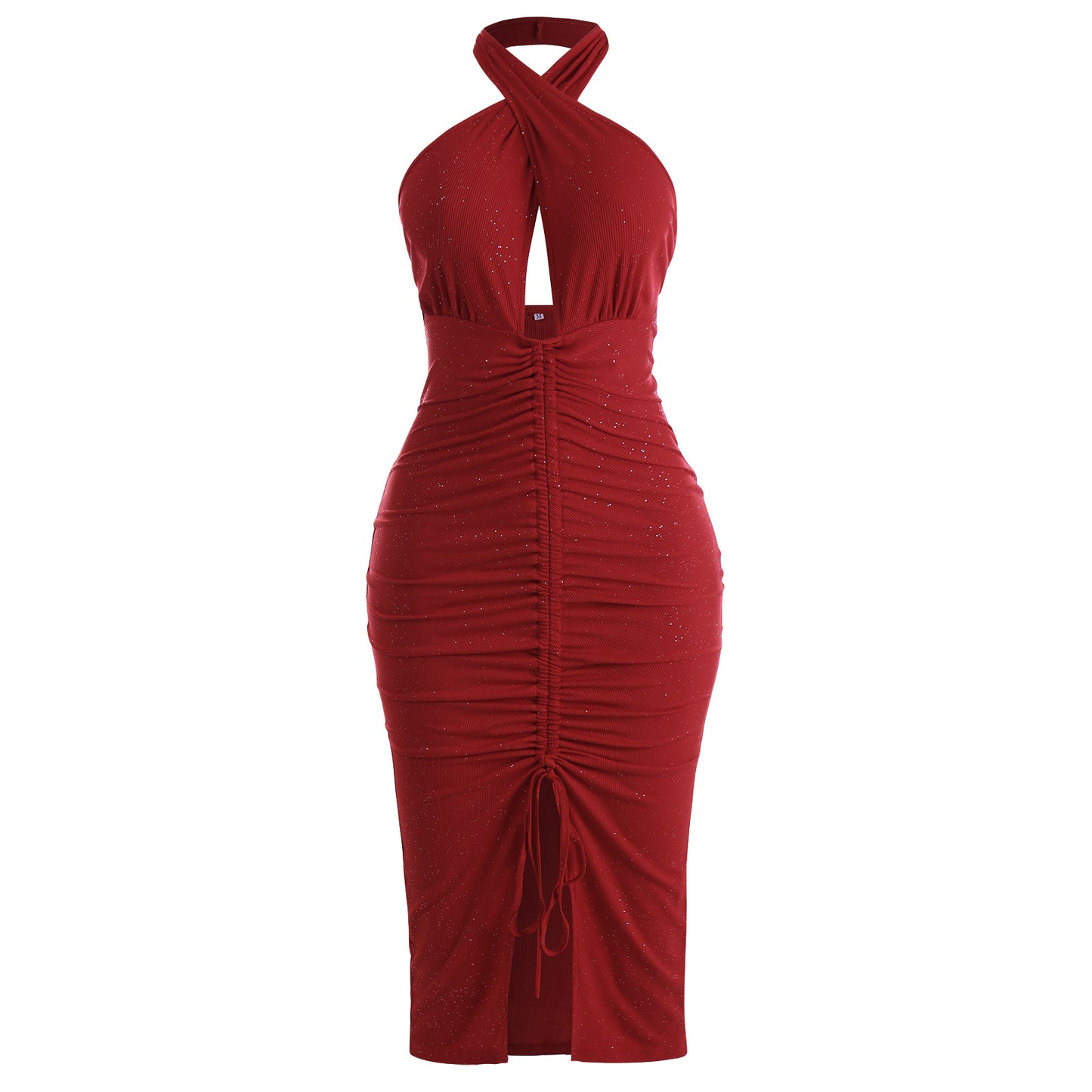 Women's Backless Wrap Dress Gown