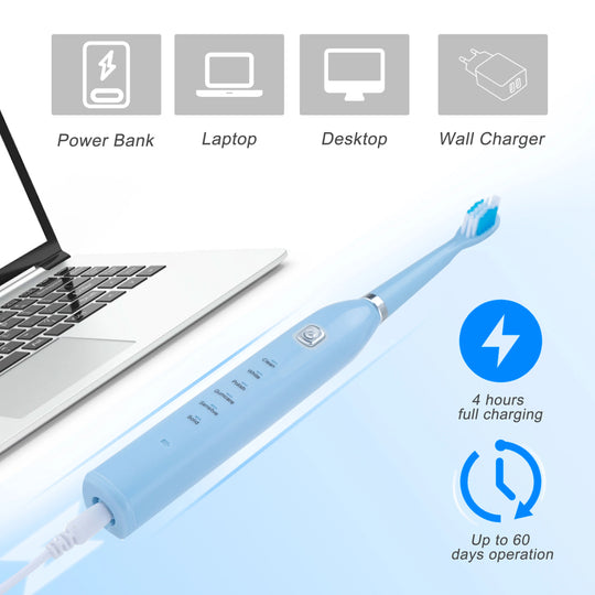 Electric Toothbrush USB Rechargeable Professional 6 Modes