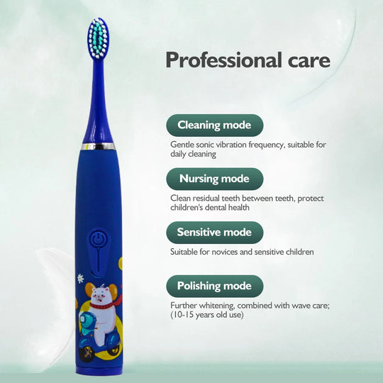 Electric Toothbrush for Children 6 Heads Baby Sonic Tooth Brush