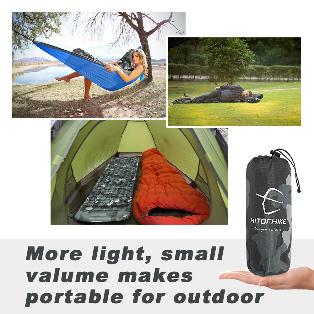 Outdoor Sleeping Pad Camping Inflatable Mattress  Hiking Trekking - My Store