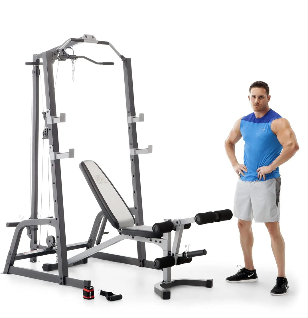 Deluxe Cage System with Weightlifting Bench