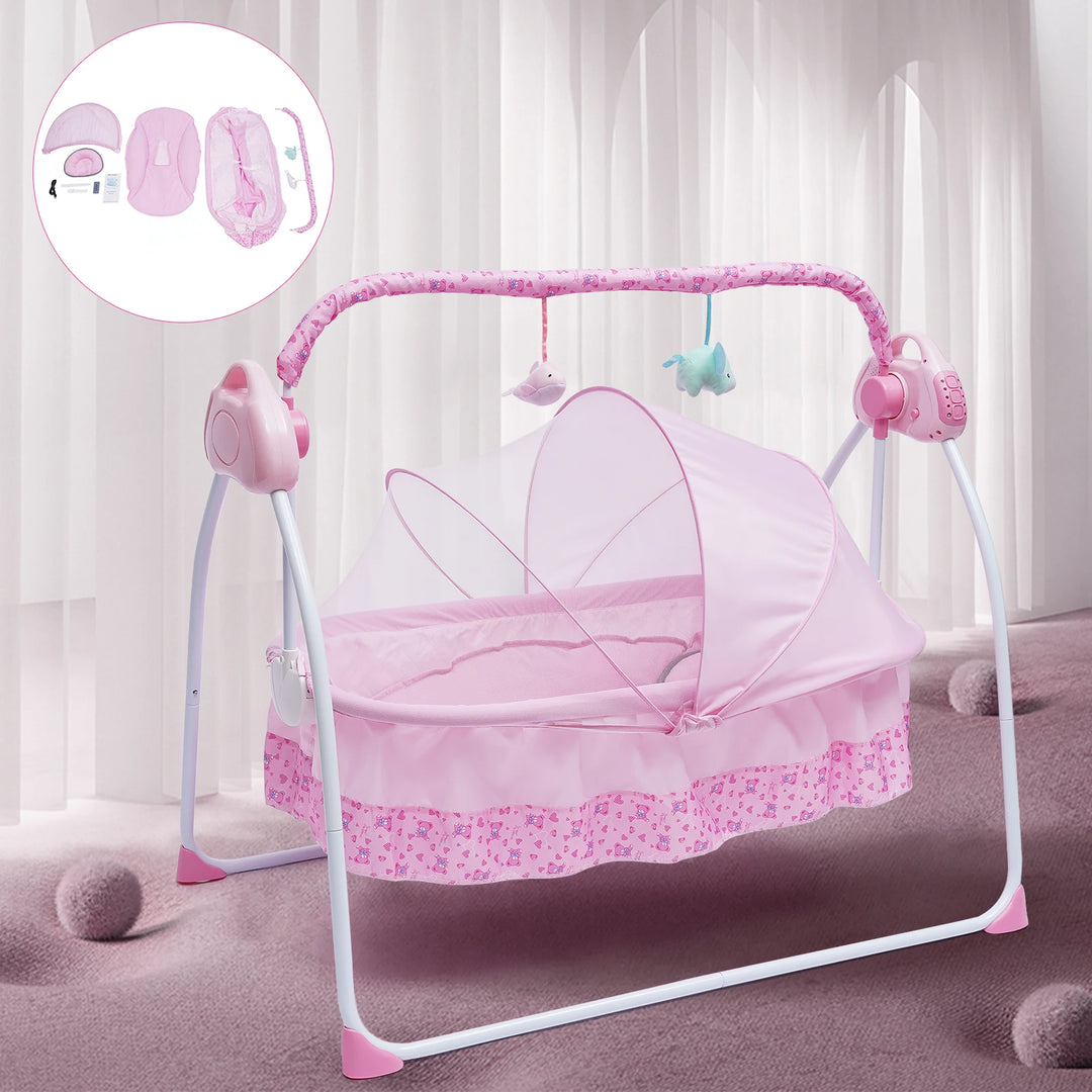 Electric Auto-Swing Baby Crib Cradle