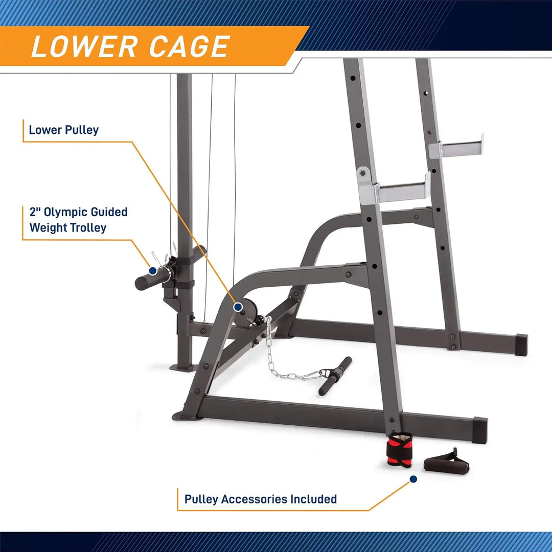 Deluxe Cage System with Weightlifting Bench