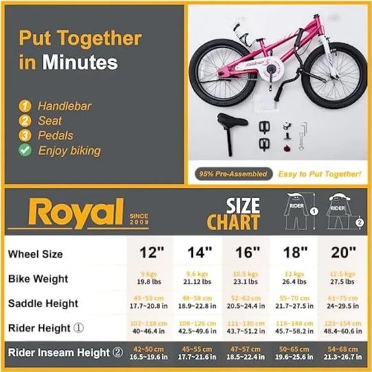 Royal Baby Freestyle Kids Bike for Boys Girls