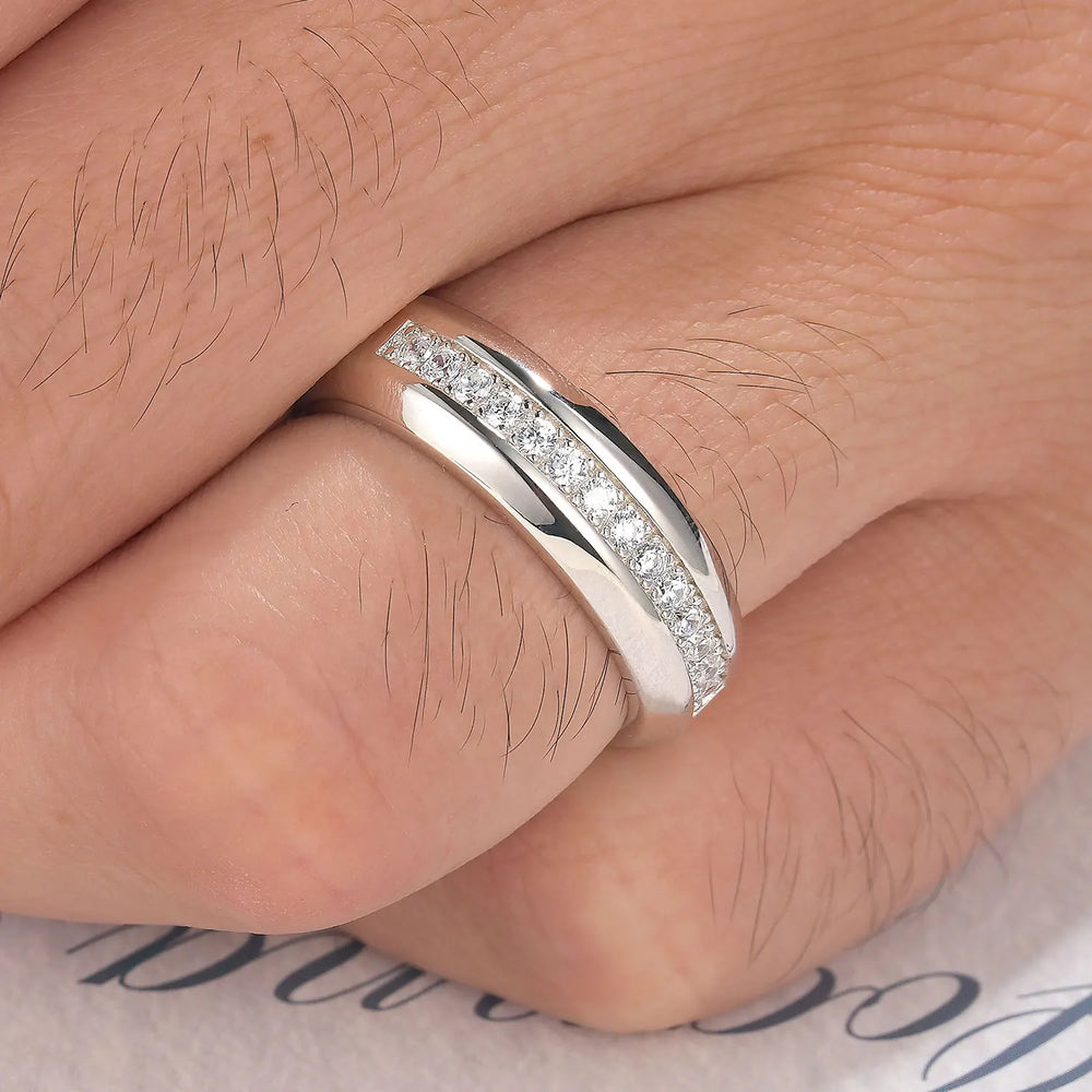 Men's 925 Sterling Silver Wedding Rings