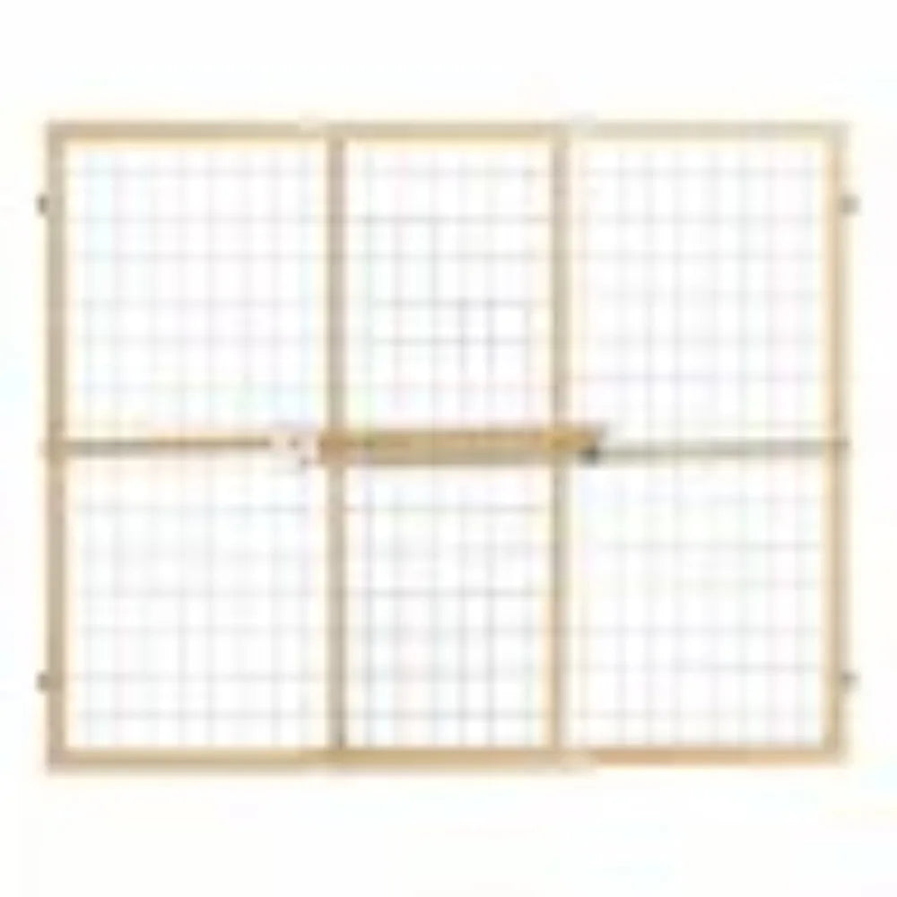 Baby Safety Gate Wire Mesh Lightweight with Wood Frame