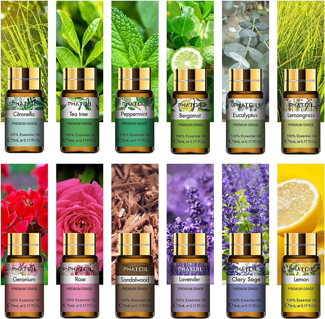 Pure Natural Aromatherapy Oils Set