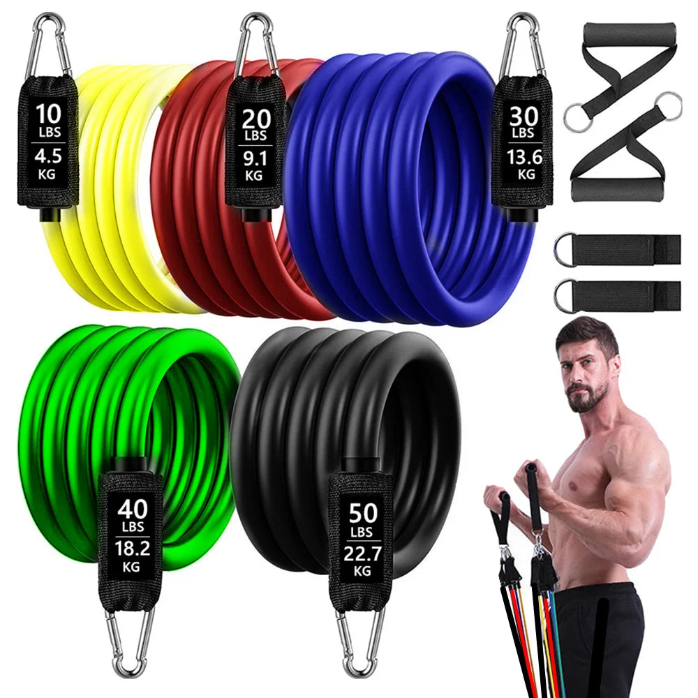 Resistance Bands Set Exercise Bands with Door Anchor - My Store