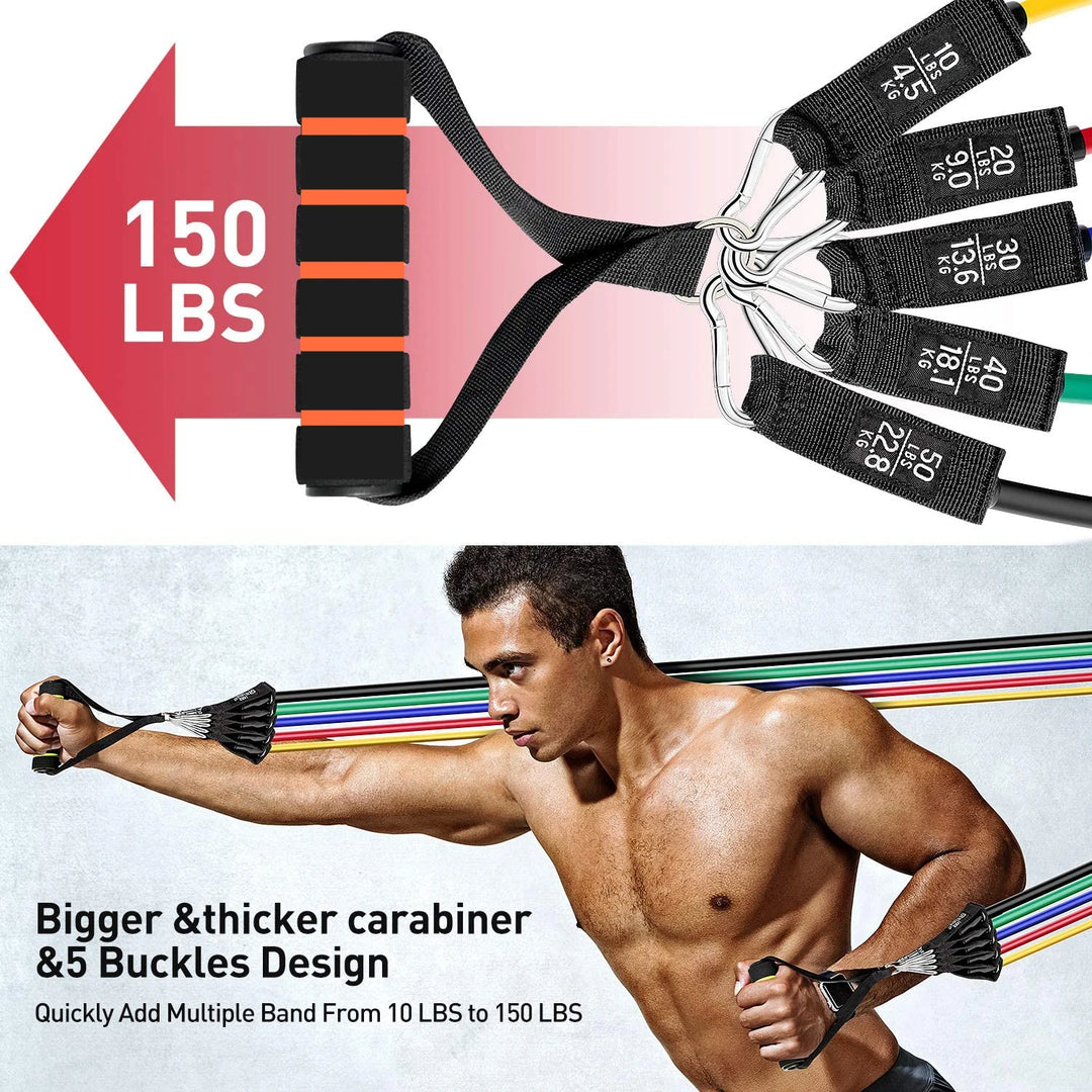 Resistance Bands Set Exercise Bands with Door Anchor - My Store