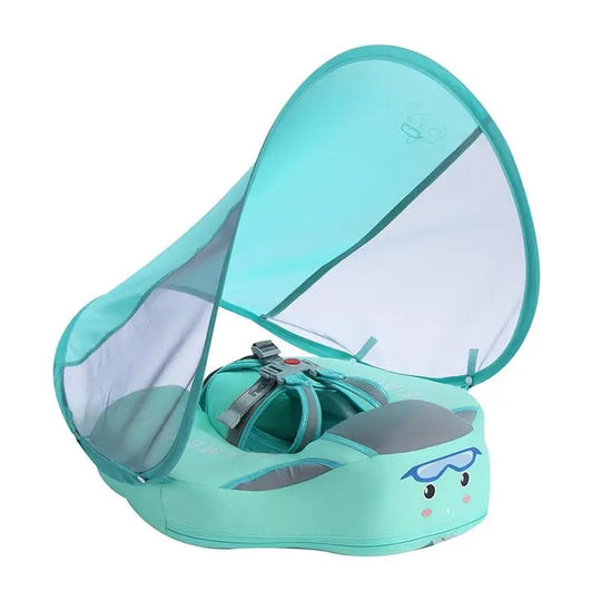 Baby Pool Float with Canopy Baby Swim Ring   Sun Canopy - My Store