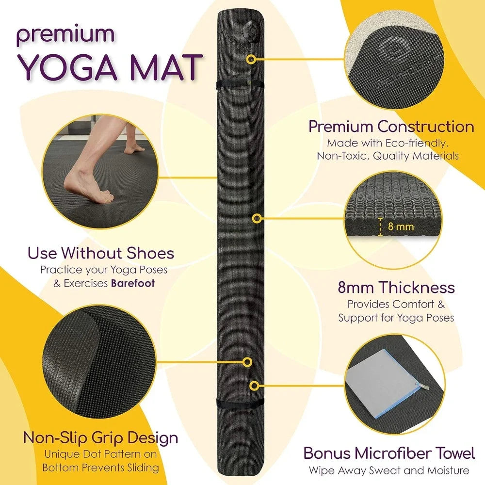 Large Yoga Mat 8'x6'x8mm