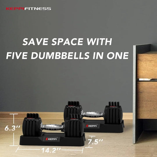 Adjustable Dumbbells Set-25lb