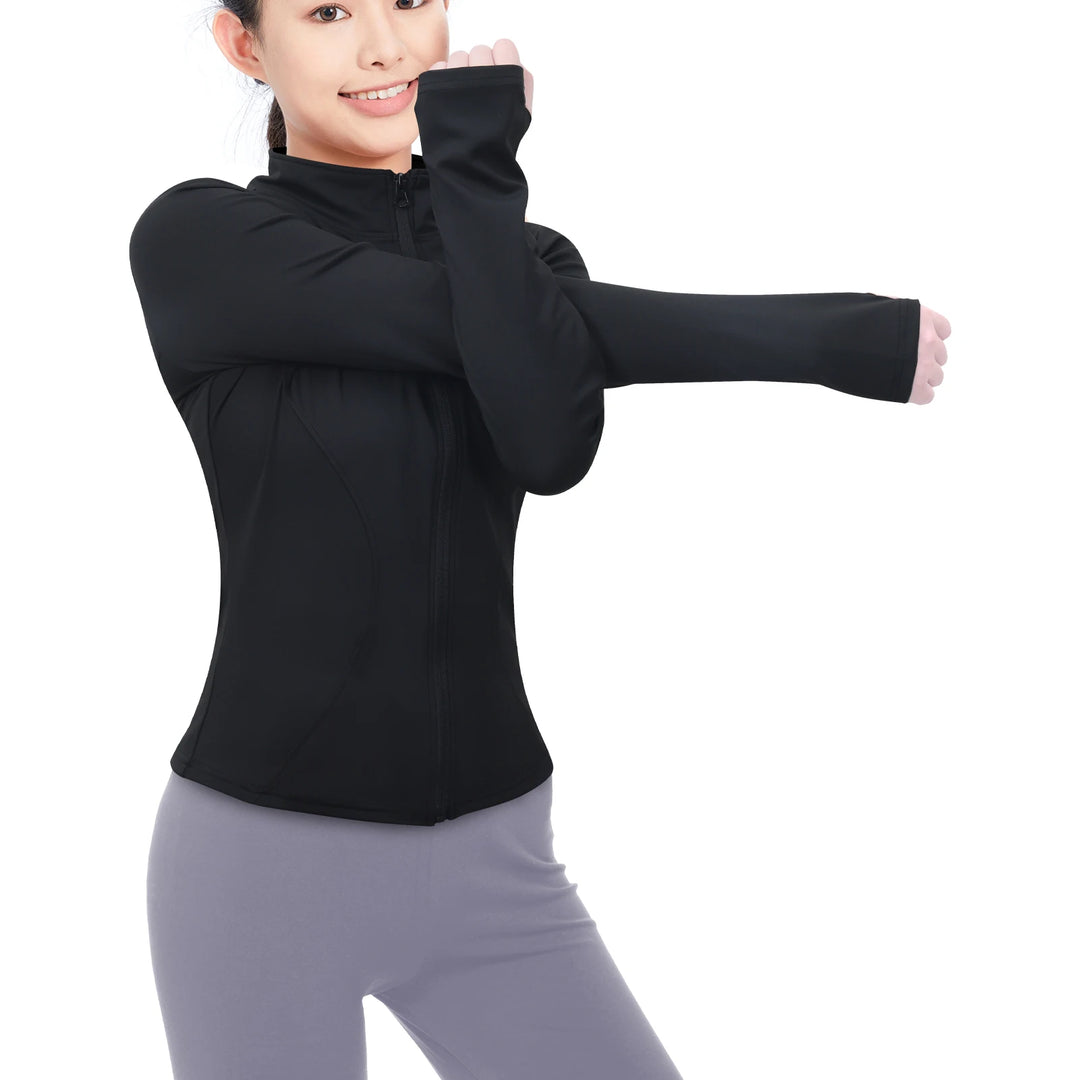 Women's Workout Jacket with Thumb Holes