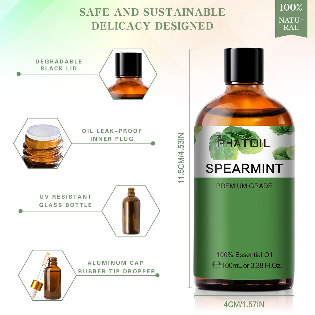 PHATOIL Spearmint Pure Essential Oil