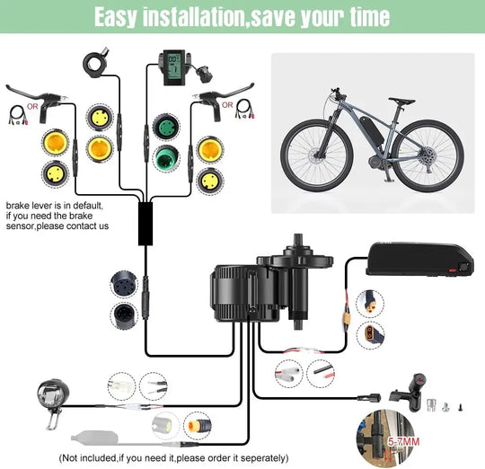 Bafang Mid Drive Motor Electric Bicycle Conversion