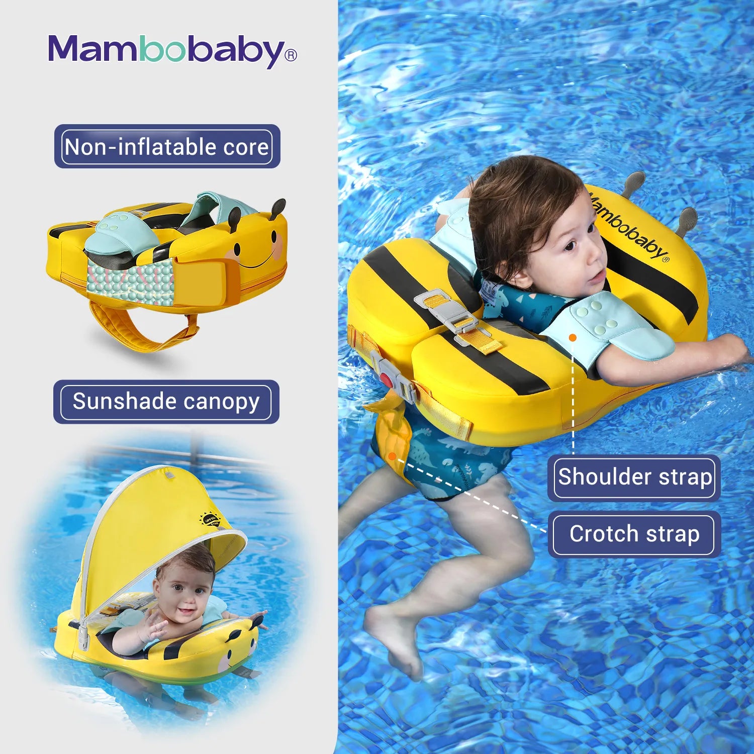 Baby Float With Crotch Strap & Inflation-free - My Store