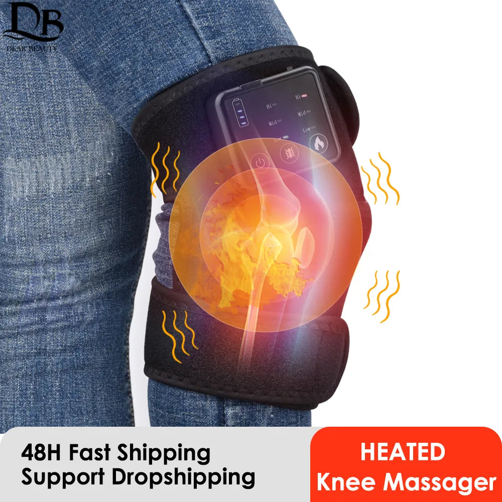 Electric Heating Knee Massager Far Infrared Elbow Knee Pad Vibration Massage Pain Relief - My Store