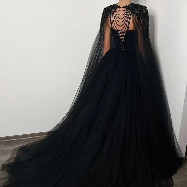 black gown