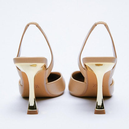 New Nude Pointed High Heels For Women