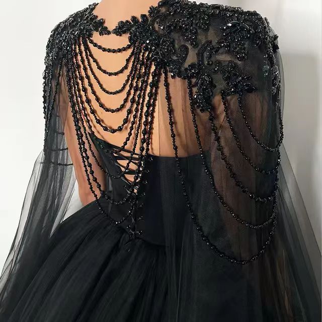 black gown